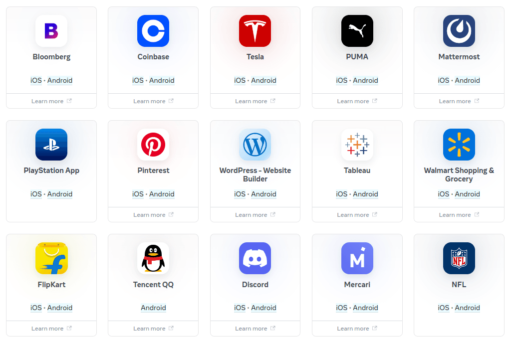 Apps built with react native