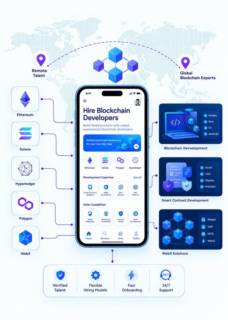 Blockchain Developer Recruitment Infographic