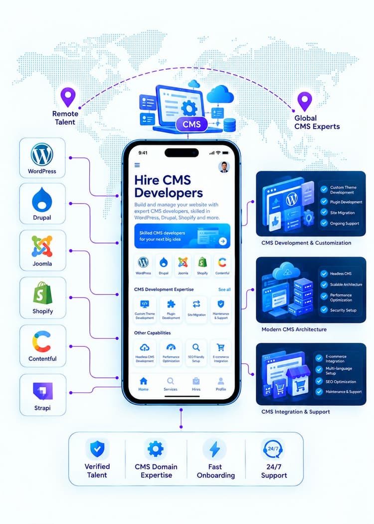 Hire CMS Developers Infographic