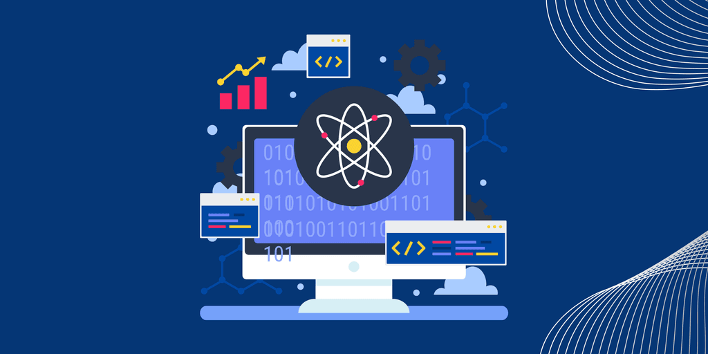symbolic representation for an option for outsourcing a specific react js based project ( mostly fronted development)