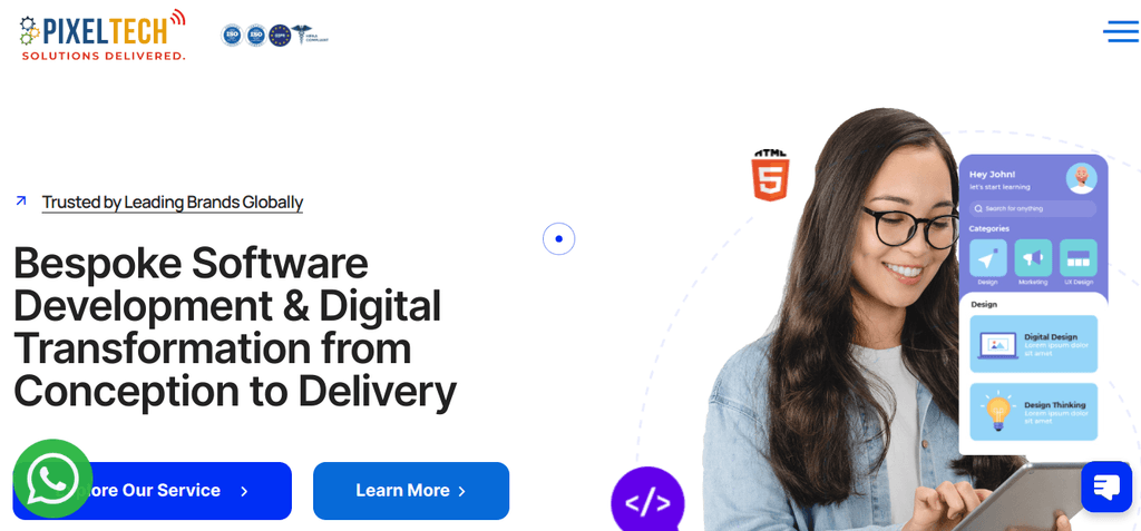 a snapshot of the company mentioned under the list of top best hybrid app development companies from India in 2025