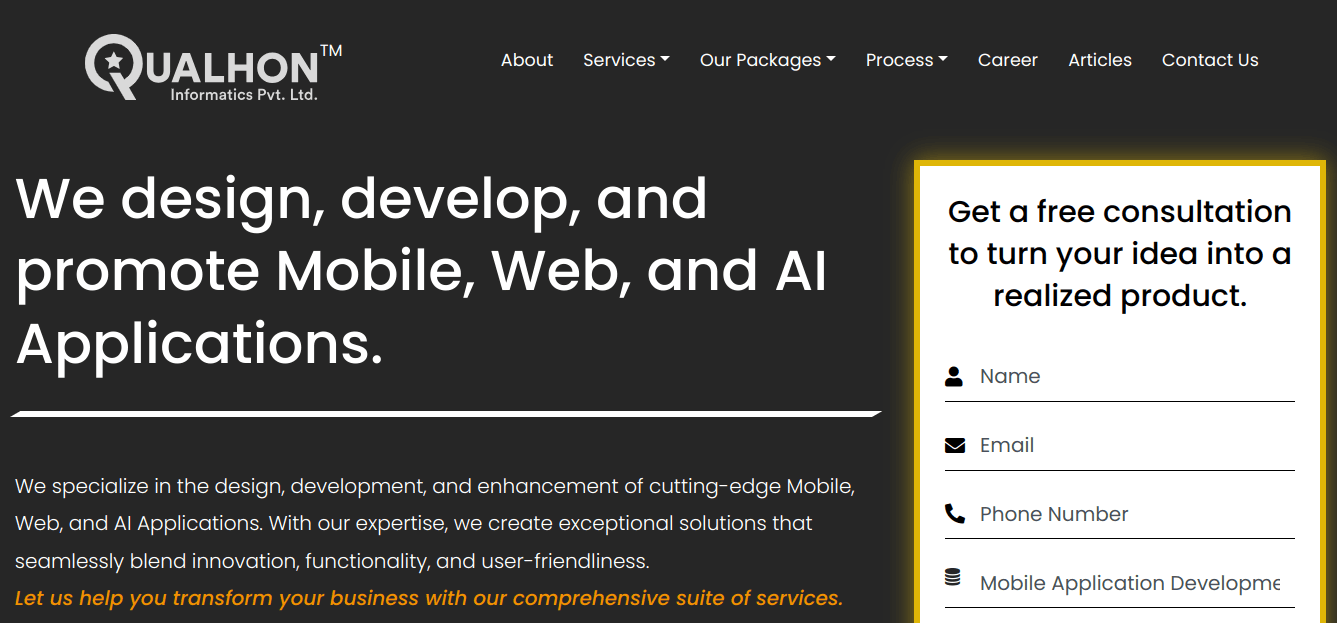 a snapshot of the company mentioned under the list of top best hybrid app development companies from India in 2025
