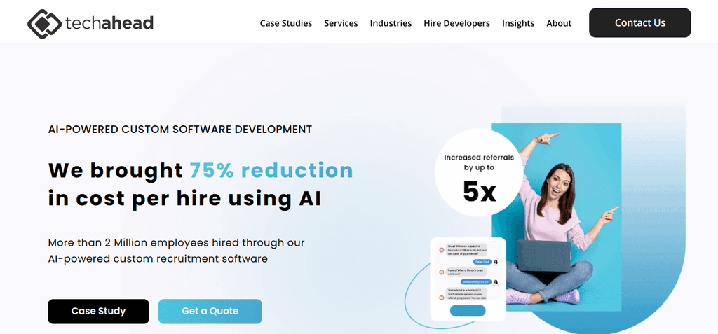 a snapshot of the company mentioned under the list of top best hybrid app development companies from India in 2025