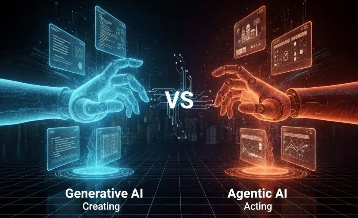 generative vs agentic ai