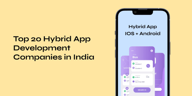 a banner image for a blogs that lists top hybrid app development companies from India